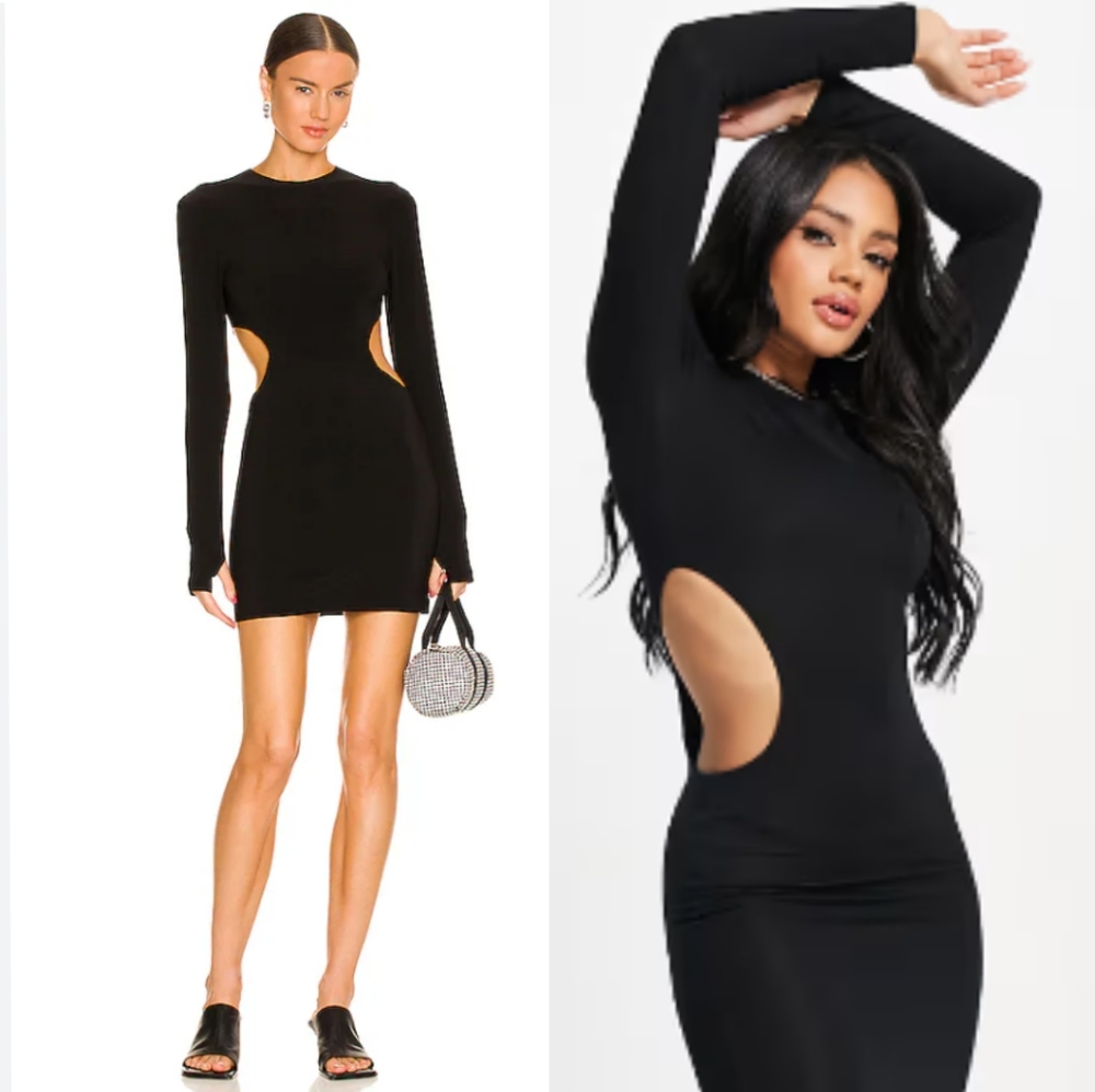 Pretty Garbage Elegant Black Long Sleeve Dress